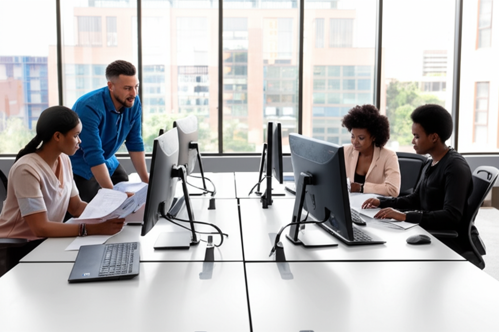 Professional people in an office setting